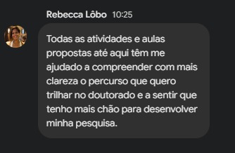 Depoimento 7 de aluna da Oficina
