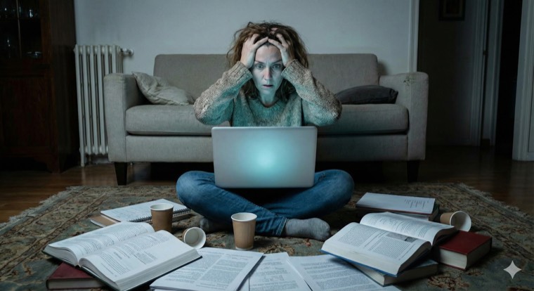 Falta de gestão do tempo e de autoconfiança